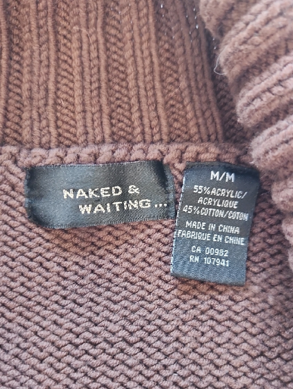 Shawl Collar Belted Cardigan Sweater in Brown - Picture 2 of 2